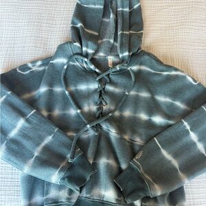 Tie-Dye Lace-Up Free People Beach Hoodie